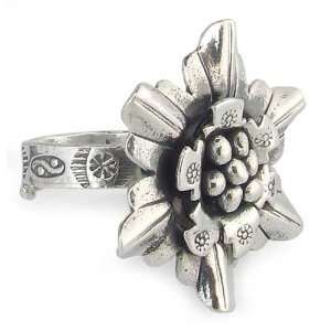  Silver flower ring, Star in the Sky Jewelry