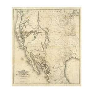 United States War Department   Map Of The United States, 1850 Giclee 