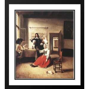  Hooch, Pieter de 20x22 Framed and Double Matted Young 