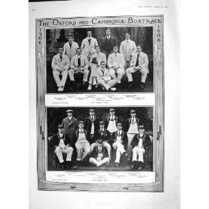   1906 OXFORD CAMBRIDGE BOAT CREW HOPWOOD RIDGEWAY LORD