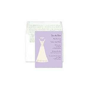  Purple Gown Invitation Wedding Print it Yourself Invitations 