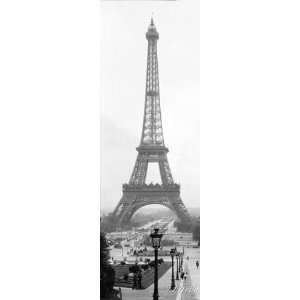  1925 Paris Eiffel Tower Black and White Photography Poster 