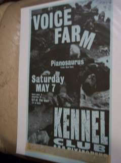 Voice Farm Pianosaurus Gig Poster Kennel Club SF 1988  
