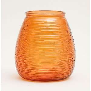  Recycled Glass Candle Holder, Orange