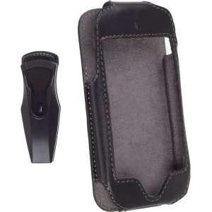  New Black Leather Case for Apple iPhone w/ Swivel Clip 