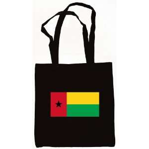  Guinea Bissau Flag Tote Bag Black 