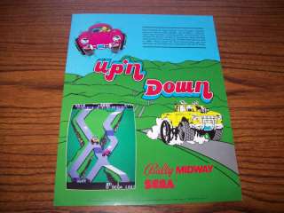 MIDWAY UPN DOWN VIDEO ARCADE GAME FLYER BROCHURE 1984  
