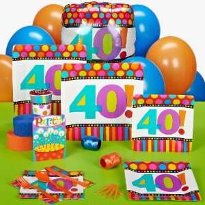 Lets Party By AMSCAN Dots and Stripes Birthday 40   Standard Pack