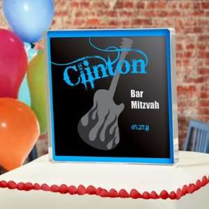  Bar Mitzvah Guitar Themed Cake Topper