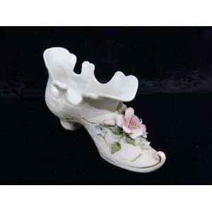  Lefton Porcelain Delicate Rose Vintage Hand Painted Shoe 