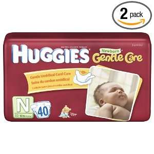 Huggies Newborn Diapers Up to 10 Pounds), 40 Count Packages (Pack of 2 