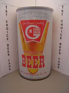 GRAND UNION STRAIGHT STEEL PULL TAB BEER CAN #71 5 B  