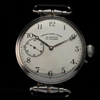   1920s GLASHUTE UHRENFABRIK   UNION Vintage Watch GERMANY IN SACHSEN