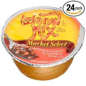 Meow Mix Market Select Cat Food with Real Salmon & Crab Meat in Sauce 