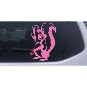 Stinky Skunk Animals Car Window Wall Laptop Decal Sticker    Pink 18in 