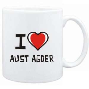  Mug White I love Aust Agder  Cities