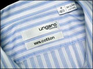 Pristine Mens Designer Ungaro Homme Striped Dress Shirt 16   32/33   $ 