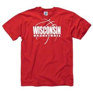   Wisconsin Badgers Red Primetime Basketball T Shirt