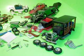   Late 60s Early 70s Model Car Junkyard Lot Parts Kits Models  