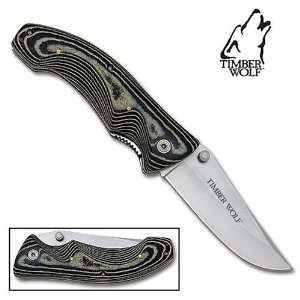  Timber Wolf Silver Ghost Folder Knife