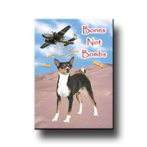  Basenji Bones Not Bombs Peace Fridge Magnet No 2 