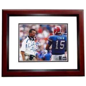  Tim Tebow and Urban Meyer DUAL Autographed/Hand Signed 