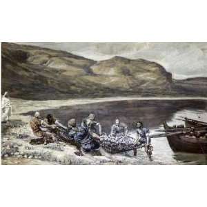  Second Miraculous Draught of Fishes by James Tissot. Size 