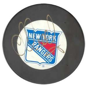  Sergei Nemchinov Autographed New York Rangers Hockey Puck 