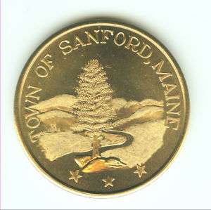 Sanford Maine 1968 Bicentennial ME Medal  Bright Unc  