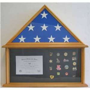  Shadow Box Burial/Funeral Flag Display Case for 5 X 9.5 Flag 
