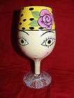 BEAUTIFUL LEOPARD LADY WINE GLASS BABS APPLETREE DESIGN