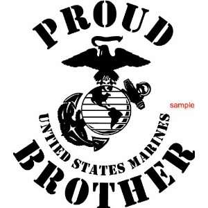  PROUD BROTHER U.S. MARINES WHITE 11 VINYL DECAL STICKER 