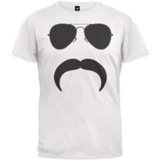  Aviator Mustache Silhouette T Shirt Clothing