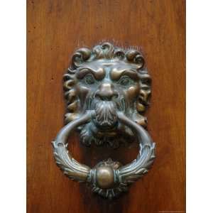  Metal Lion Door Knocker, Avignon, Provence, France 