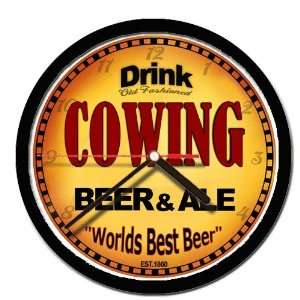  COWING beer and ale cerveza wall clock 