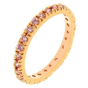  Pink Ice CZ Eternity Ring (size 06) 