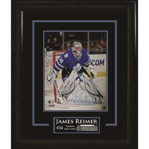  James Reimer Signed 16 x 20 Etched Mat Maple Leafs Dark 