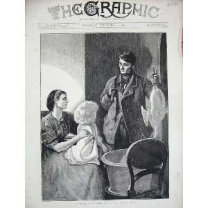  1872 Christmas Goose Club Little Girl Man Woman Art
