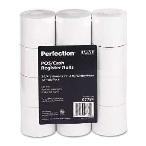  PM Company  Two Ply Receipt Rolls, 2 1/4 x 90 ft, White 