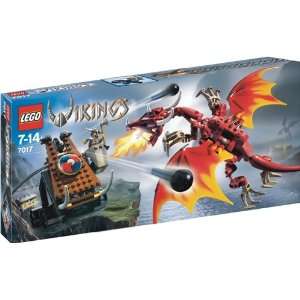  LEGO Vikings 7017 Viking Catapult versus the Nidhogg 