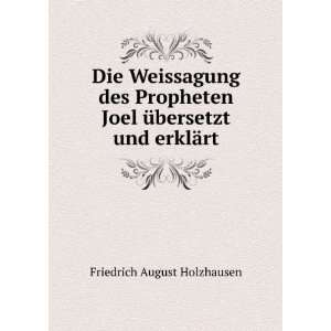   Joel Ã¼bersetzt und erklÃ¤rt Friedrich August Holzhausen Books