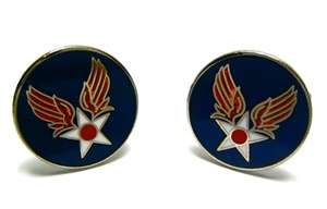 US Army Air Corps Corp Seal Force Cufflinks w/Gift Box  