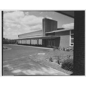   Clinton, Connecticut. Exterior gymnasium, sharp 1953