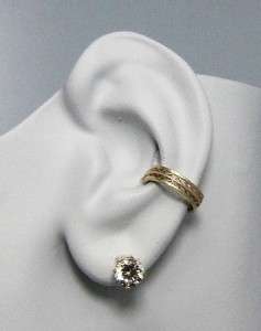   EAR CUFF 14K Yellow Gold Filled Ear Band Wrap Narrow Gallery Wire NEW