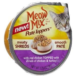  Meow Mix Pate Toppers   Real Chicken Topped with Shreds of 