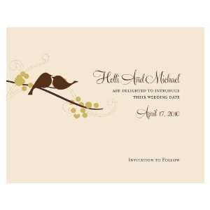 Love Bird Save The Date Card   Spring