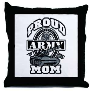  Throw Pillow Proud Army Mom Tank 