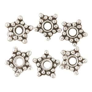  Blue Moon Metal Spacer Beads Silver Large Star 16 