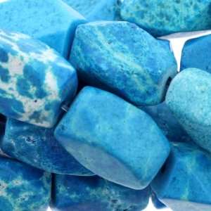 Turquoise Howlite  Nugget Faceted   16mm Height, 10mm Width, 10mm 
