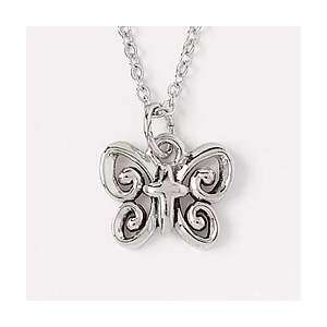  Pendant Butterfly with Cross (18 Chain) 
